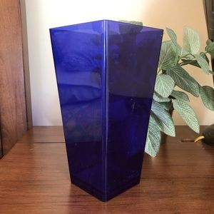 Anthropologie blue squared acrylic vase